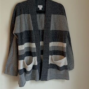 Gray Striped Women's Sweater